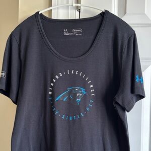 Under Armour Black Tee with Blue Panther Graphic